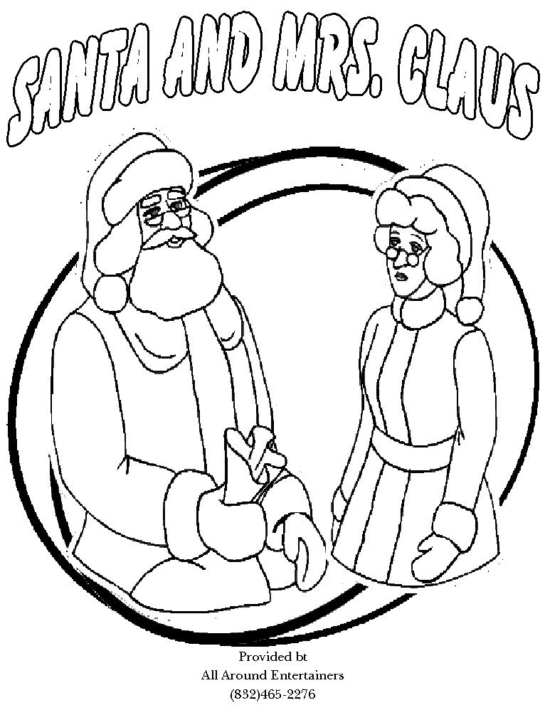 old fashioned santa coloring pages - photo #26